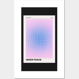 Pink and Blue Aura Gradient Posters and Art